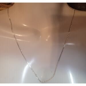 21" Cuban Curb Sterling Silver Necklace
